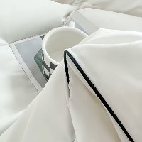 סט מצעים 100% כותנה בצפיפות חוטים גבוהה למיטת קינג 200/220 - דגם מונקו בלאק
