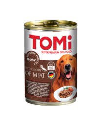 טומי שימורים לכלב סופר פרמיום עם 5 סוגי בשר - TOMY SUPER PREMIUM DOG FOOD WITH 5 TASTE OF MEAT  400G