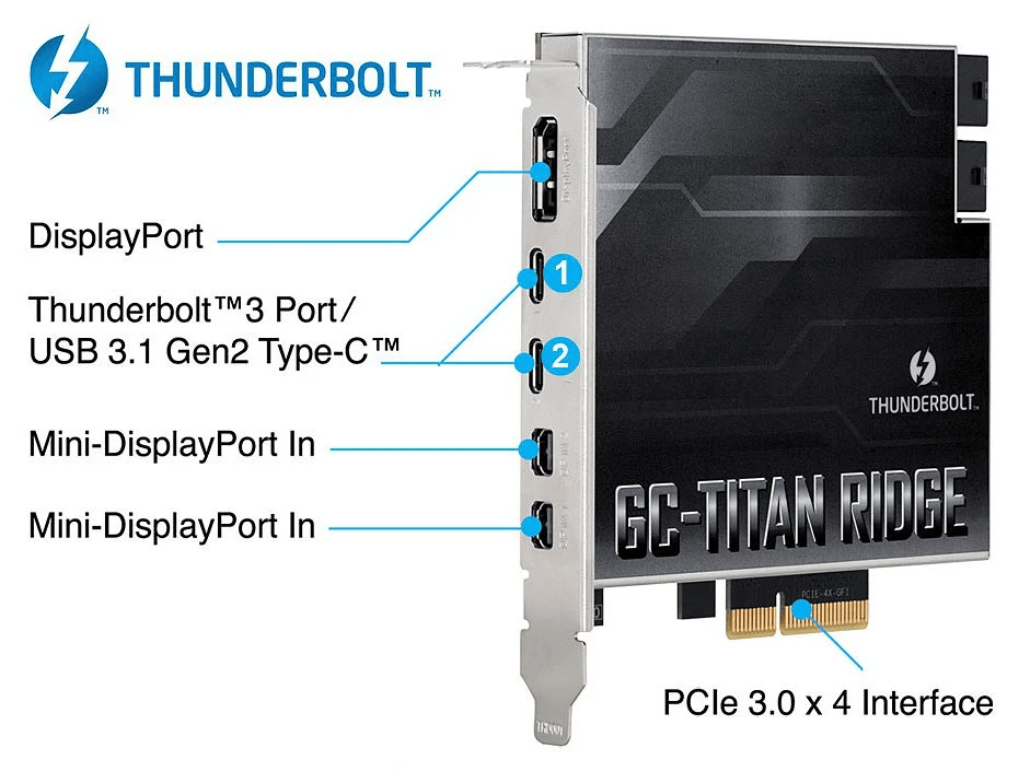 כרטיס הרחבה Thunderbolt™3 DSL7540 2-Port - כרטיסי הרחבה