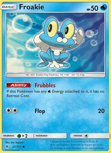 קלף בודד single פוקימון - froakie - Forbidden Light - 21/131