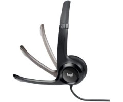 אוזניות ומיקרופון Logitech H390 USB Headphones Black