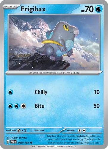 קלף בודד single פוקימון - frigibax - Paldea Evolved - 058/193