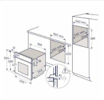 תנור בנוי פירוליטי Electrolux אלקטרולוקס EOP7528 שחור