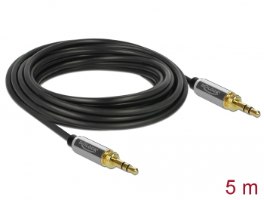 כבל אודיו Delock Stereo Jack Cable 3.5 mm 3 pin with screw adapter 6.35 mm 5 m