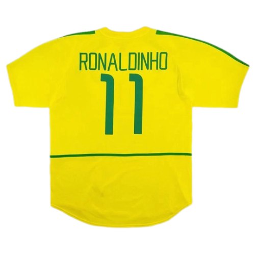 Brazil Home Shirt World Cup 2002 - Ronaldinho