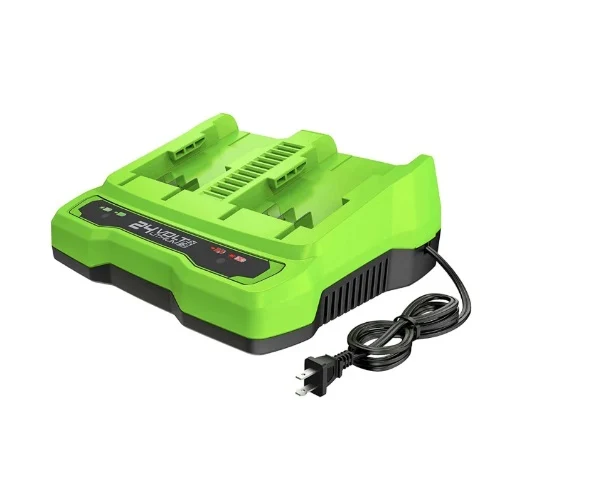 מטען מהיר כפול 24V שני תאי טעינה - GREENWORKS 99594-1 4A