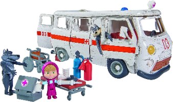 מאשה והדב - ערכת משחק אמבולנס Simba: Masha And The Bear Ambulance Playset