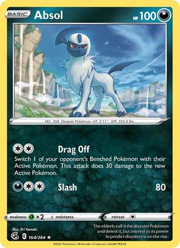 קלף בודד single פוקימון - absol - Fusion Strike - 164/264