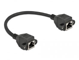 כבל מאריך לפאנל Delock Network Extension Cable S/FTP RJ45 to RJ45 Cat.6A 0.25 m