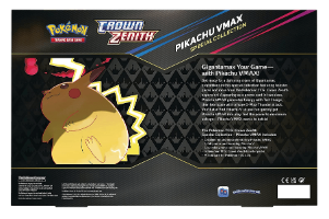 Pokemon TCG:Crown Zenith Pikachu VMAX Special Collection Box Set קלפי פוקימון מקוריים מארז וימקס