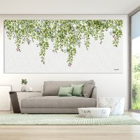 קנבס ענק עלים ירוקים בסלון