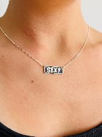 שרשרת SEXY מלבנית