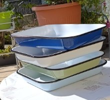 תבנית אפייה והגשה מאמייל איכותי (34x27 ס"מ) – Enamel Boutique