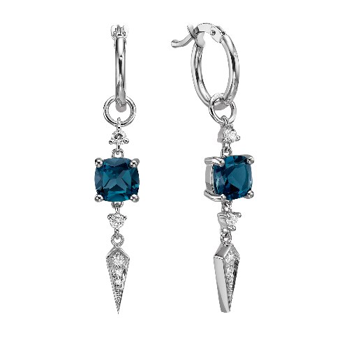 Long Cool Earrings (London Topaz 6/6)- בודד