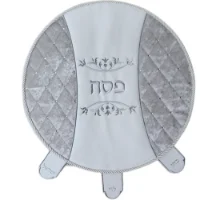 כיסוי מצה לפסח עגול דמוי עור וקטיפה דגם fin