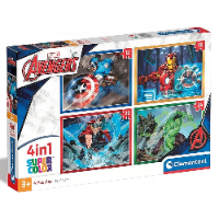 קלמנטוני - פאזלים  4 ב 1  מארוול אוונג'רס - Clementoni Puzzle 4in1 The Avengers