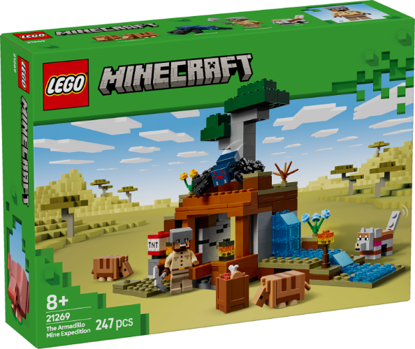 לגו מיינקראפט - מסע כרייה עם הארמדיל -  LEGO Minecraft  The Armadillo Mine Expedition 21269