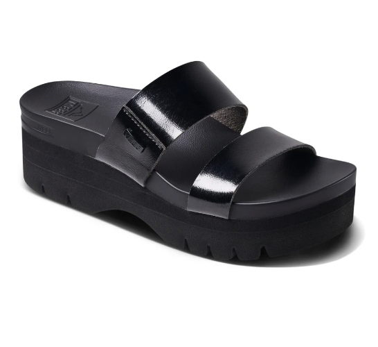 כפכפי נשים ריף Reef Cushion Vista Higher Black Patent