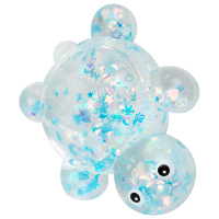 סקווישי נידו קול מיקס צב שקוף נצנצים 8.5 ס''מ - Squishy Nido Glitter Turtle