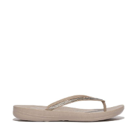 Fit Flop Iqushion Multi Crystal Ergonomic Flip Flops aumbre gray אייקושין מולטי ספרקל אפור אומברה