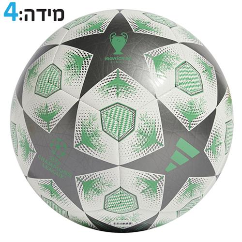 $$כדורגל אדידס ליגת אלופות לבן ירוק כוכבים אפור מידה 4