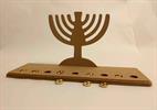 חנוכיה עץ ליצירה מנורה  - ערכת חנוכיות ליצירה 6