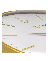 שעון קיר - GLAMOUR זהב וזכוכית DOME
