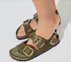 BIRKENSTOCK MILANO BIG BUCKLE OLIV בירקנשטוק סנדלי נשים