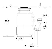 טוחן אשפה InSinkErator ISE56 יבואן רשמי ניגא - 3 שנות אחריות