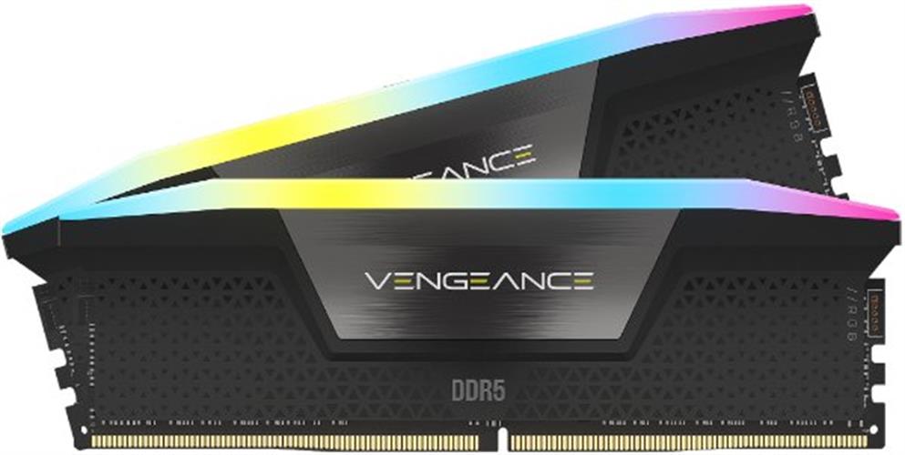 ז. לנייח CORSAIR VENGEANCE RGB 64GB 2x32GB DDR5 6000MHz C30