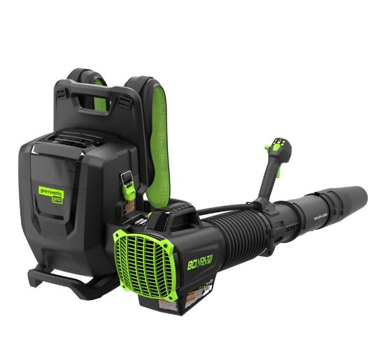 מפוח עלים נטען בראשלס נישא (גוף בלבד) GREENWORKS 99569 80V PRO