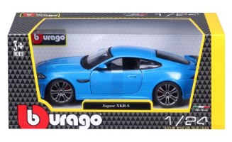 דגם מכונית בוראגו יגואר כחול Bburago Jaguar XKR-S 1/24