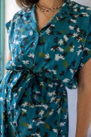 שמלת אמילי-הדפס טורקיז