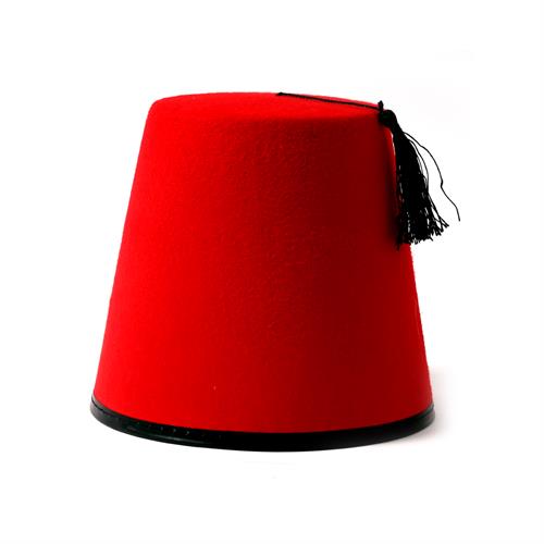 כובע תרבוש אדום חלק גבוה