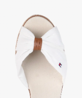 סנדל טומי Tommy Hilfiger Espadrille Wedge Sandal לבן