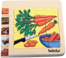פאזל גזר מעץ 5 ב 1 עם 30 חלקים  17044 BELEDUC
