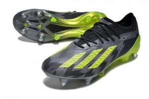 נעלי כדורגל מקצועיות אדידס שחור ירוק Adidas X Crazyfast1 SG