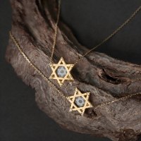 סט שרשרת וצמיד מגן דוד זהב ויהלומים