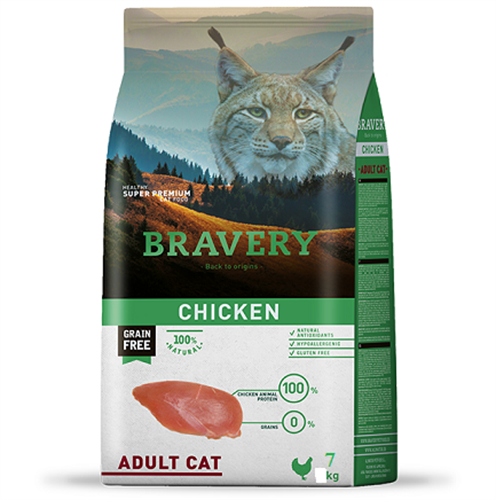 ברוורי מזון לחתולים עוף טבעי 7 ק"ג