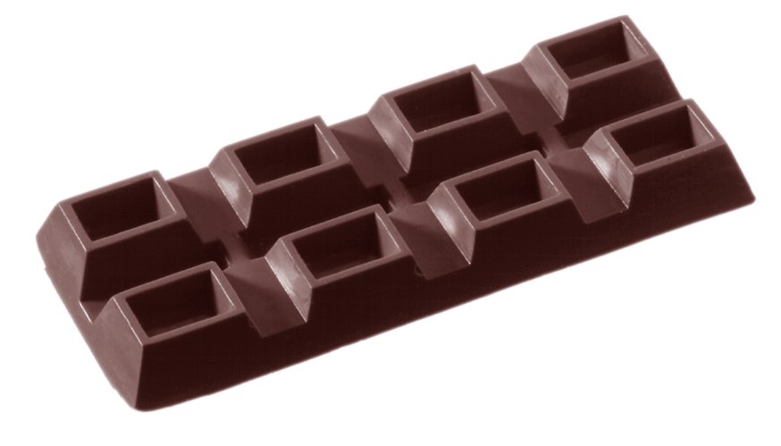 תבנית פוליקרבונט בר שוקולד שקעים 6 יח' 26 גרם CW2099