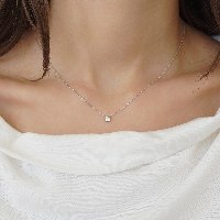 שרשרת ותליון יהלום טבעי סוליטר 0.35 קראט