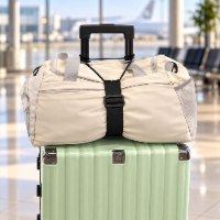 רצועת חיבור אלסטית לאבטחת תיקים ומזוודות בנסיעות וטיסות דגם LuggaLink