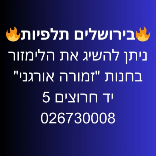 ירושלים תלפיות חנות "זמורה אורגני" יד חרוצים 5