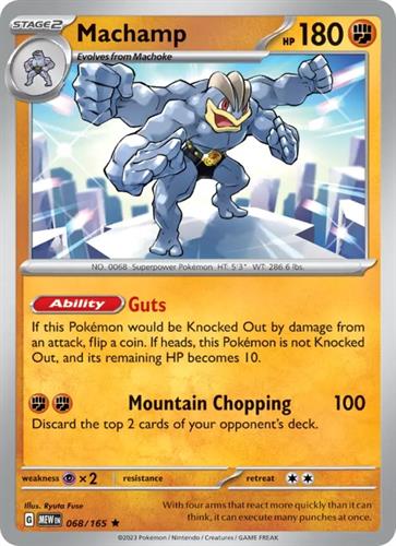 קלף בודד single פוקימון - machamp - 151 - 068/165