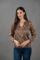 חולצה סנדי חום וינטג'