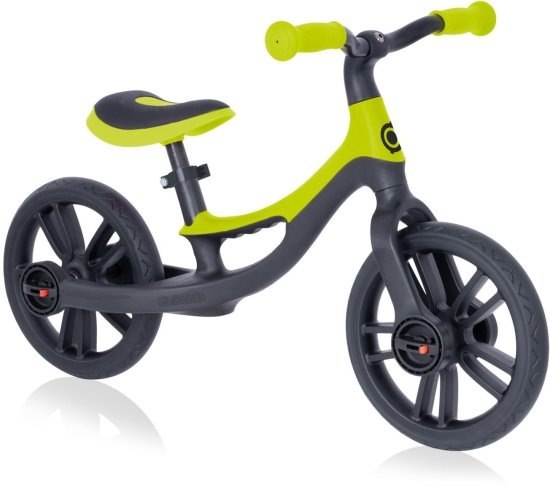 אופני איזון לילדים גלובר Globber GO Bike Elite עם גלגלי TPE ללא פנצ'רים בצבע ירוק מרווה