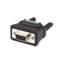 מתאם Aten UC485 USB to RS422/RS485 – פריט בודד של מתאם שחור עם מחבר DB9 וטרמינל ירוק