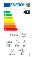 מכונת כביסה 14 ק"ג דגם LG WFS14110WB