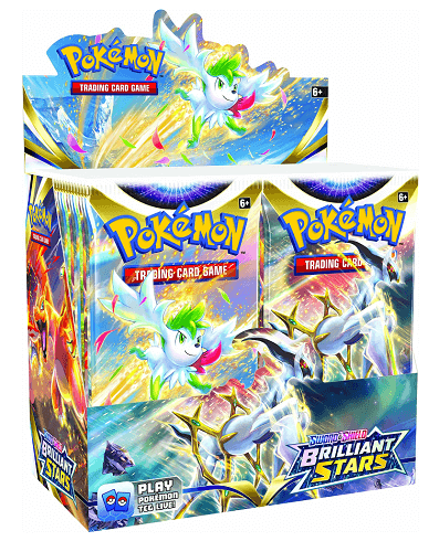 Pokemon TCG: SWSH09 Brilliant Stars Booster Box קלפי פוקימון מקוריים בוסטר בוקס בריליינט סטארס