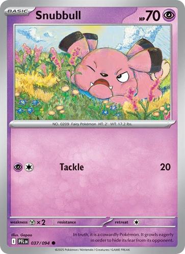 קלף בודד single פוקימון - snubbull - Phantasmal Flames - 037/094